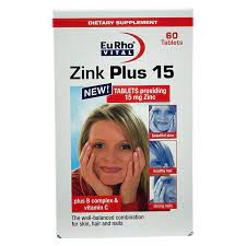 قرص زینک پلاس 15 میلی گرم یوروویتال